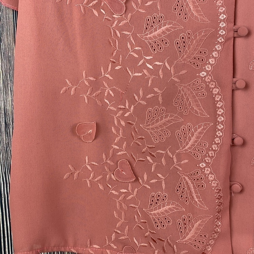 Beautiful Vintage Rose Colored Rae Hepburn Blouse- Size Med - Picture 3 of 12